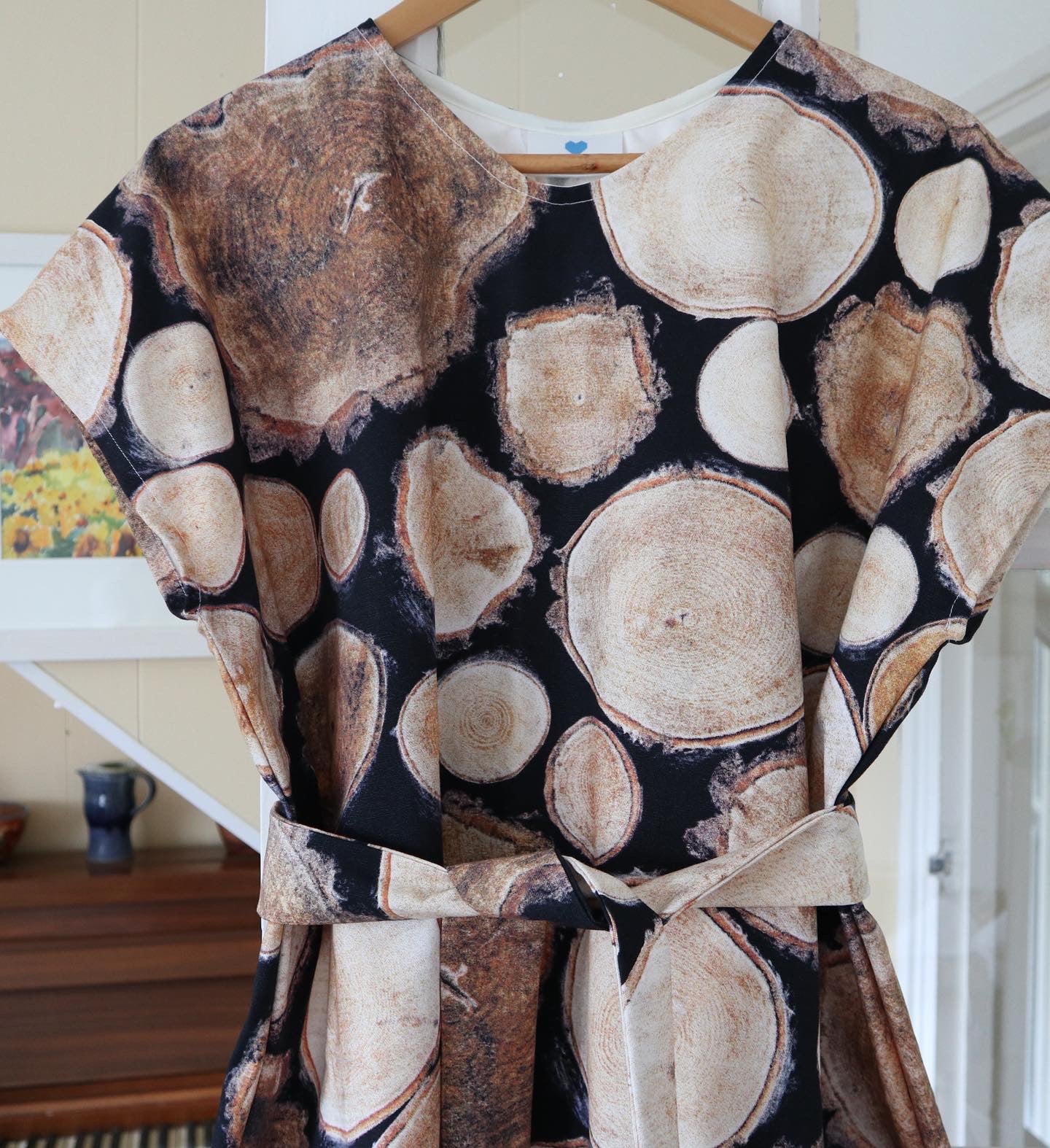 Wood Tunic Dress. Size 12-14- free size.