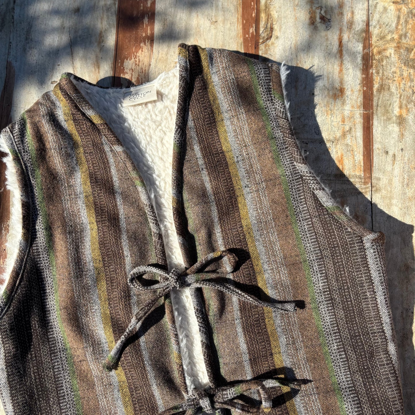 Tie Gilet in Wool stripe