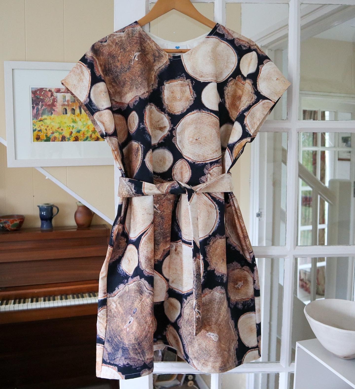 Wood Tunic Dress. Size 12-14- free size.