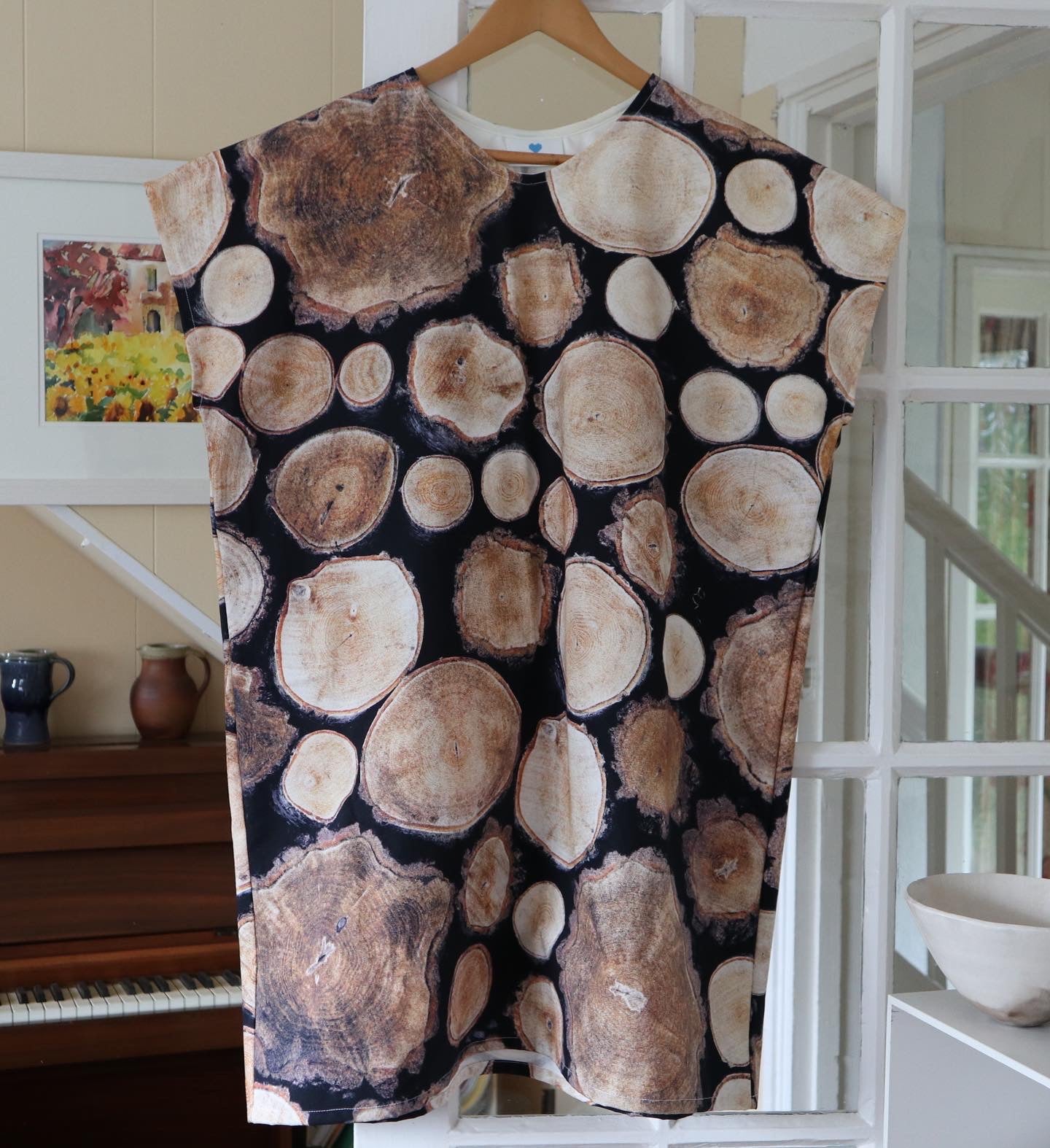 Wood Tunic Dress. Size 12-14- free size.
