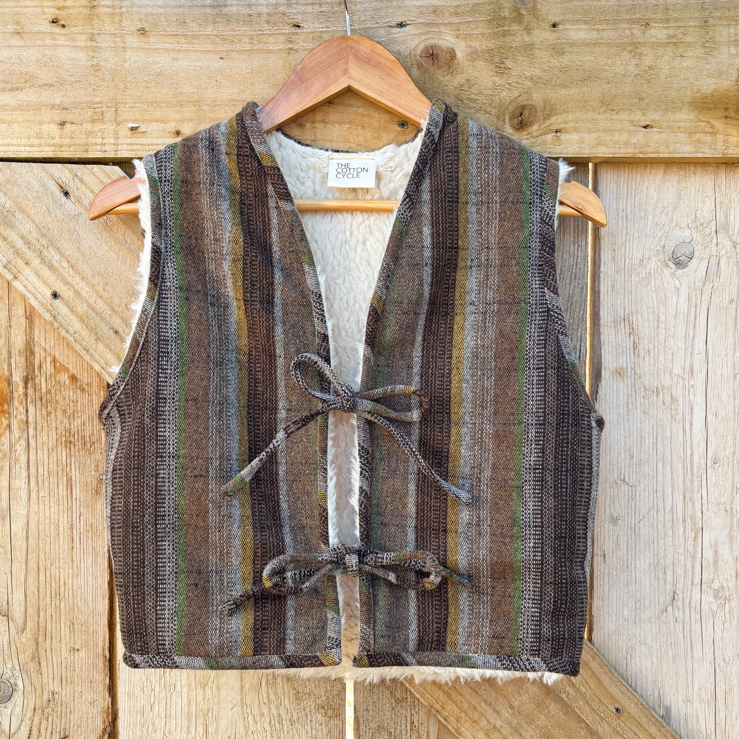 Tie Gilet in Wool stripe