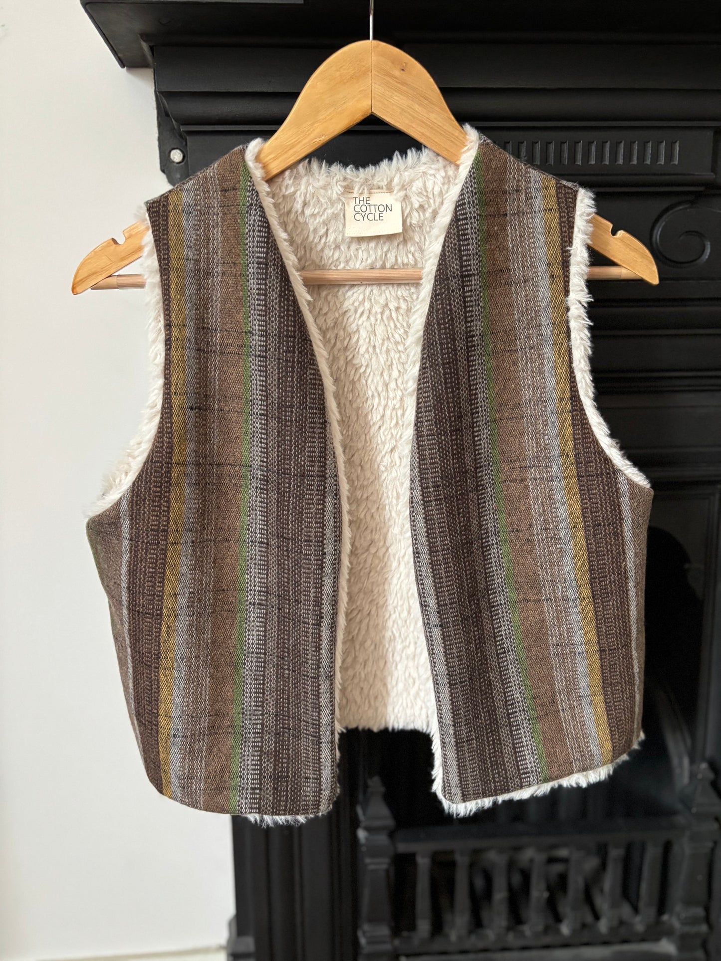Tie Gilet in Wool stripe