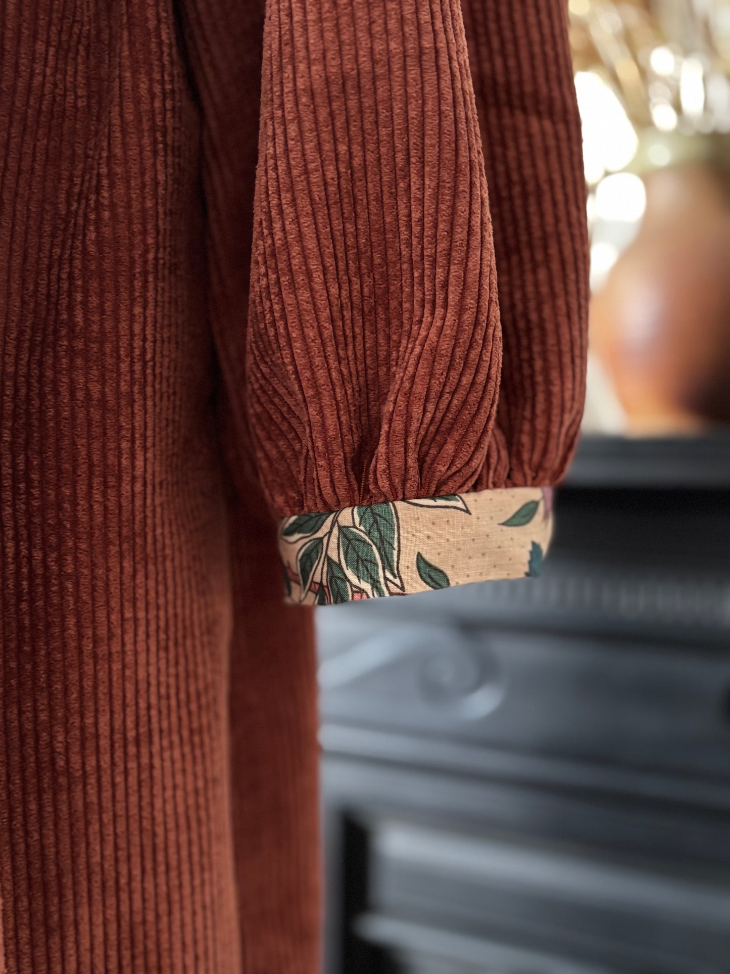 William Morris Rust Corduroy Dress Size 12