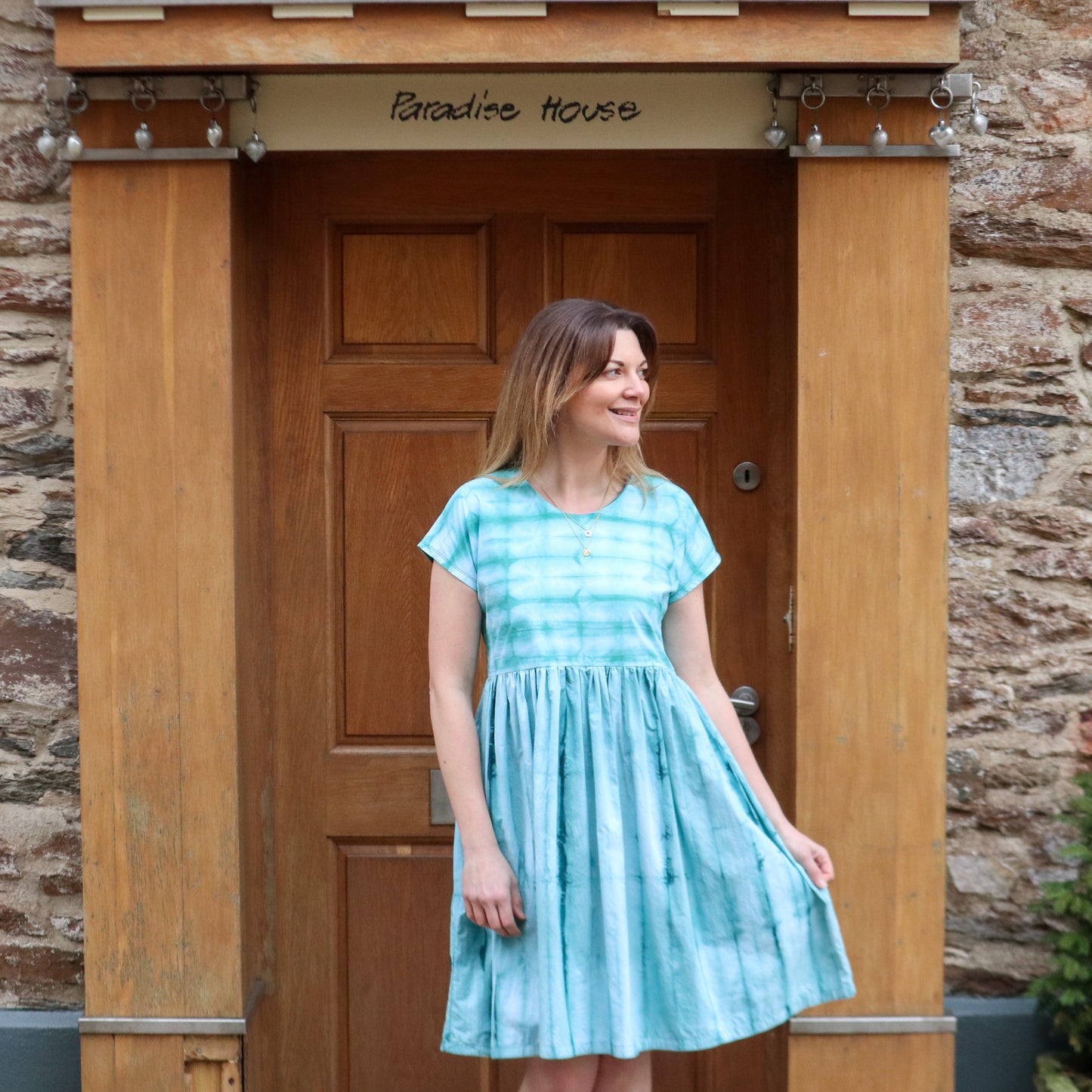 The Willow Dress In Sea Green Size Small (8-12)