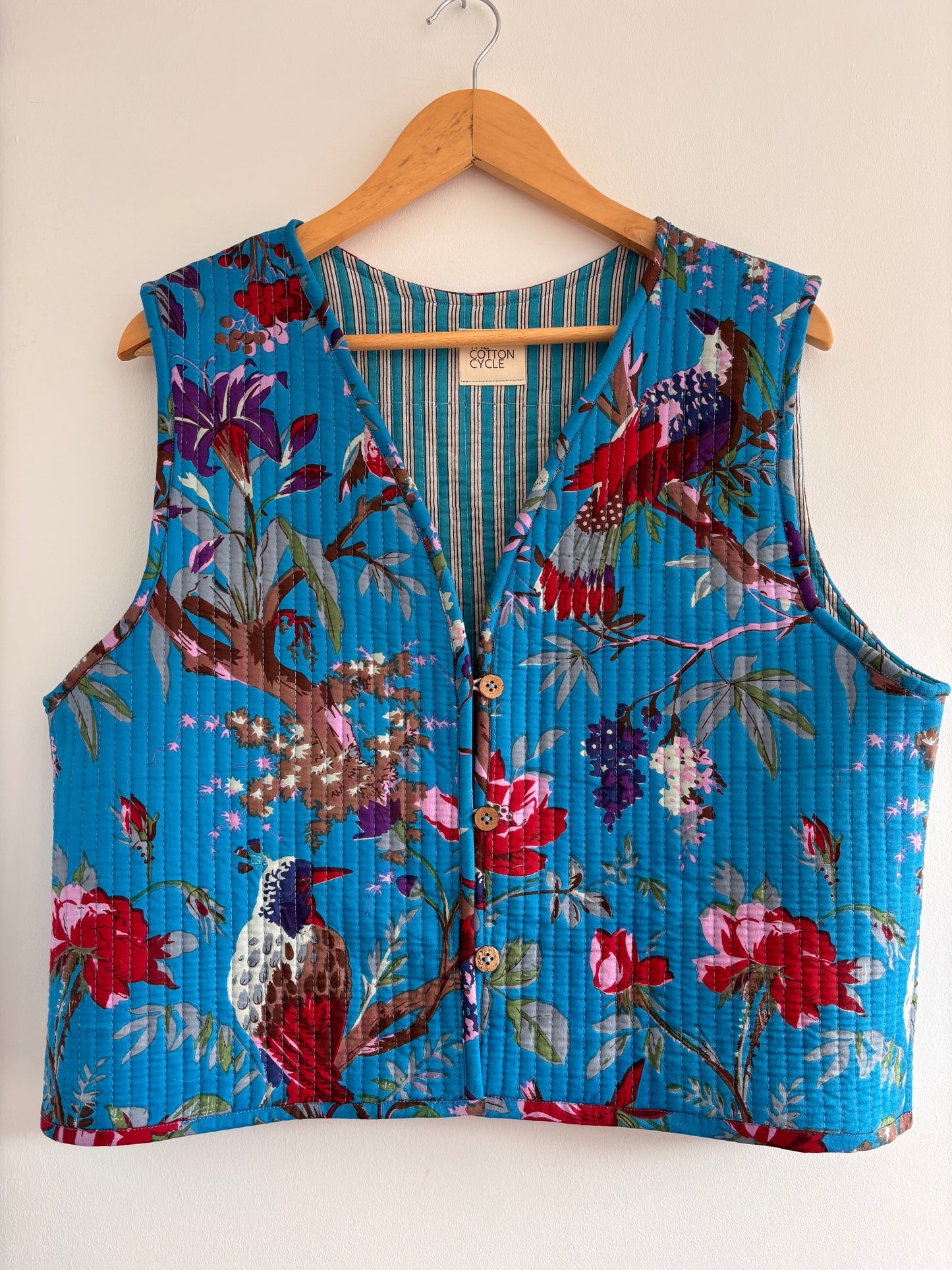 The Quilted Gilet in Spring Bird