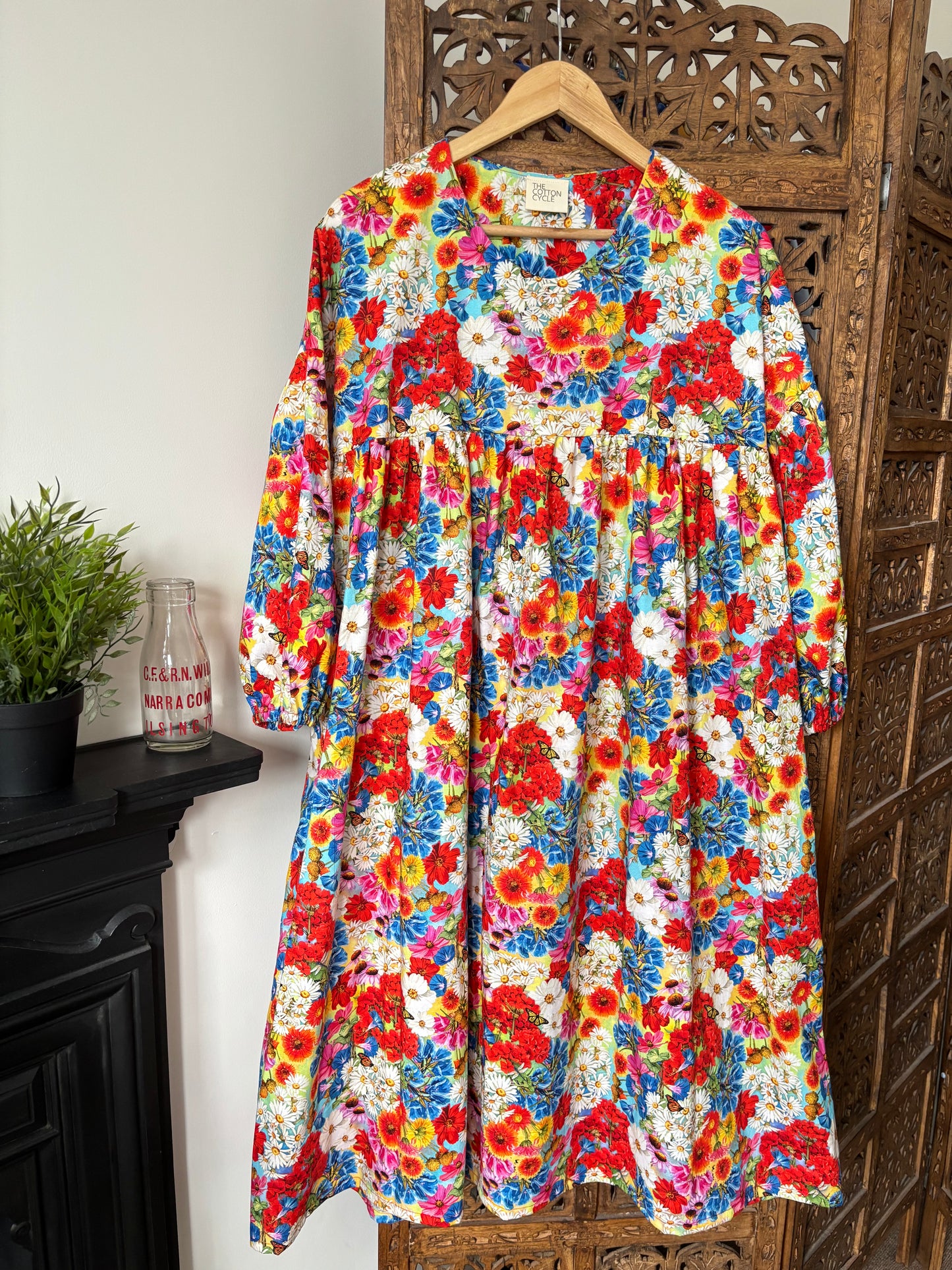 The Summer Dress. In a bright and colourful floral print. Sizes 6-20.