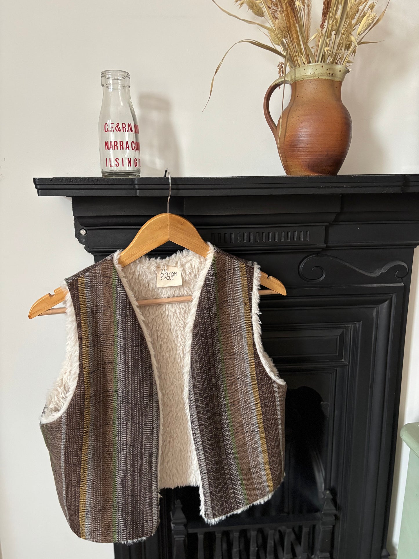 Tie Gilet in Wool stripe