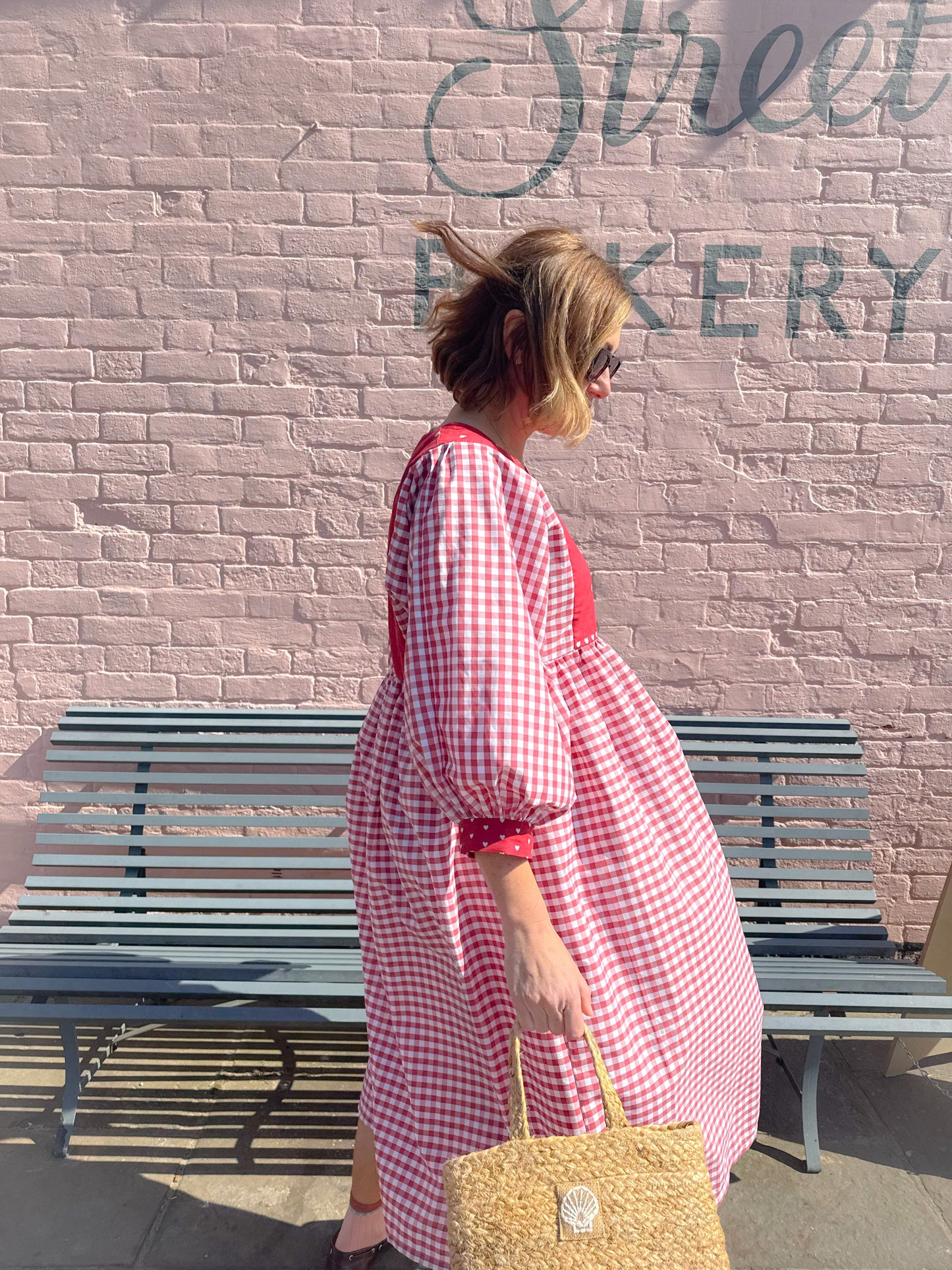 The Luna Dress in red gingham. Size 12-14.