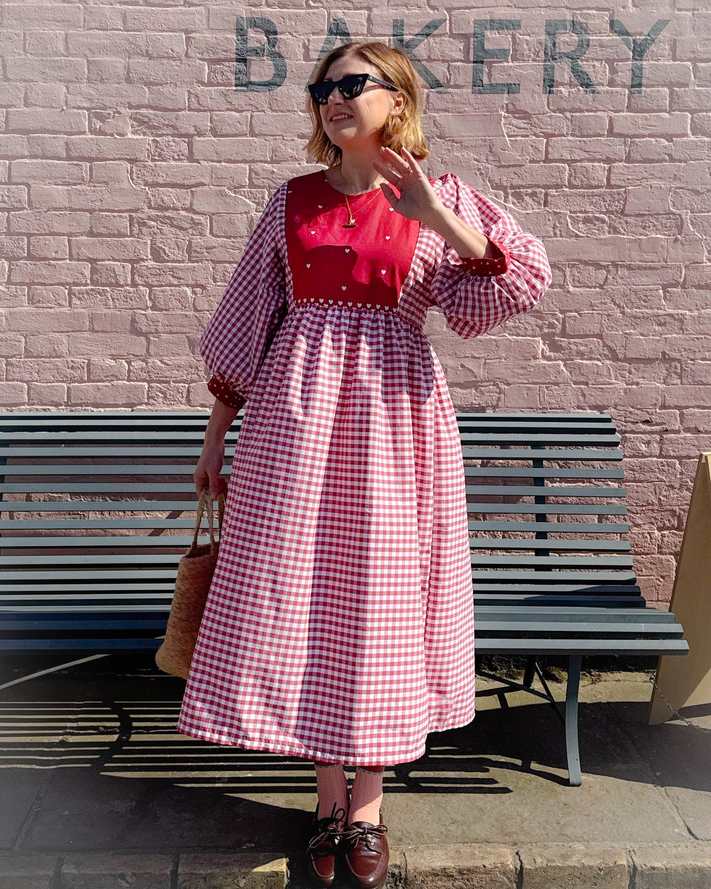 The Luna Dress in red gingham. Size 12-14.