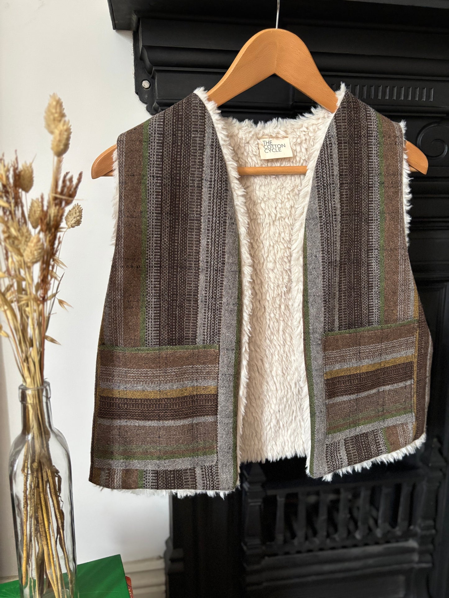 Tie Gilet in Wool stripe
