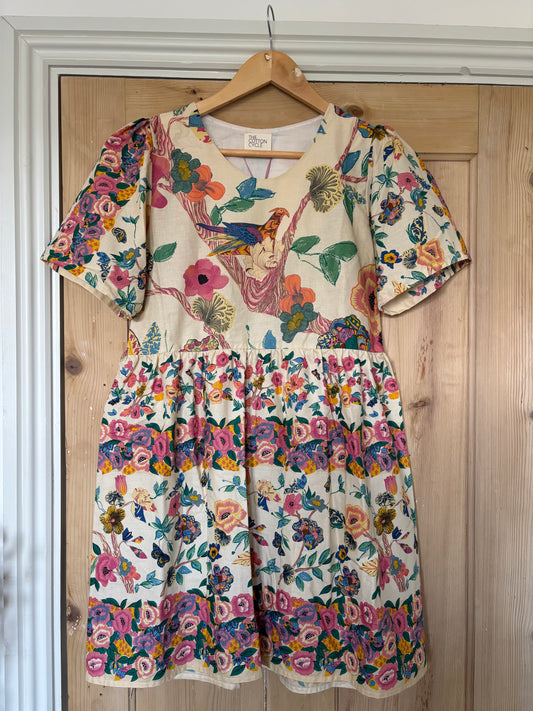 Bird floral cotton dress size small