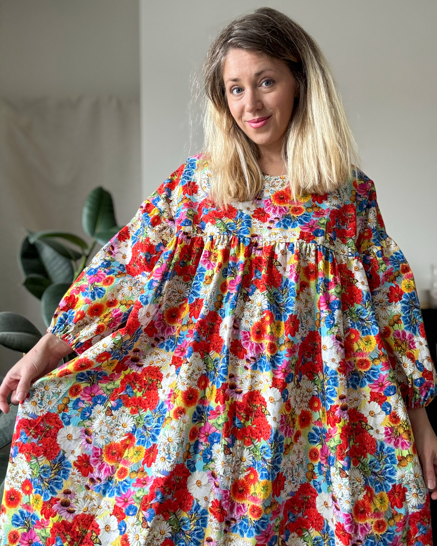 The Summer Dress. In a bright and colourful floral print. Sizes 6-20.