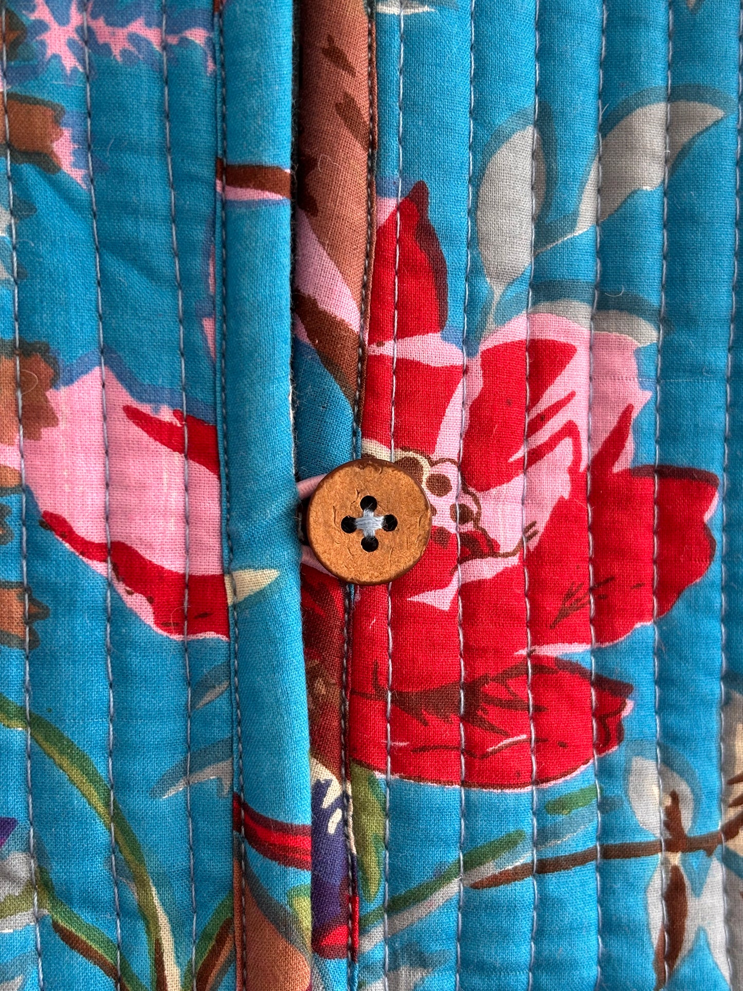 The Quilted Gilet in Spring Bird