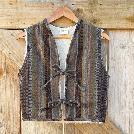 Tie Gilet in Wool stripe