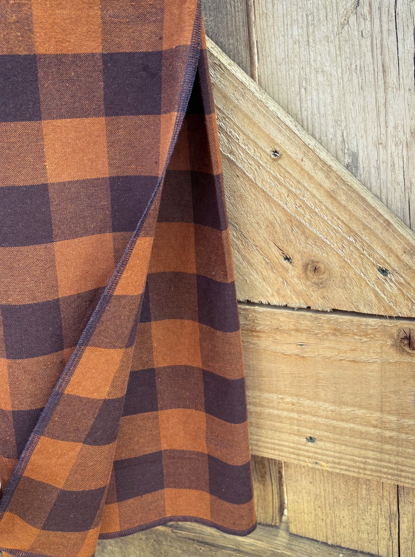 The Robin dress. In chestnut and navy check. Size 12