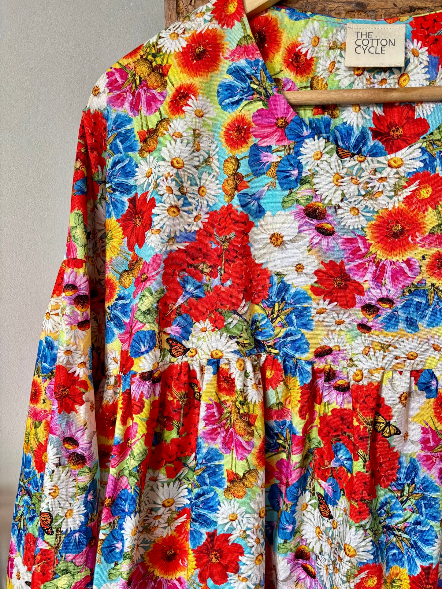The Summer Dress. In a bright and colourful floral print. Sizes 6-20.