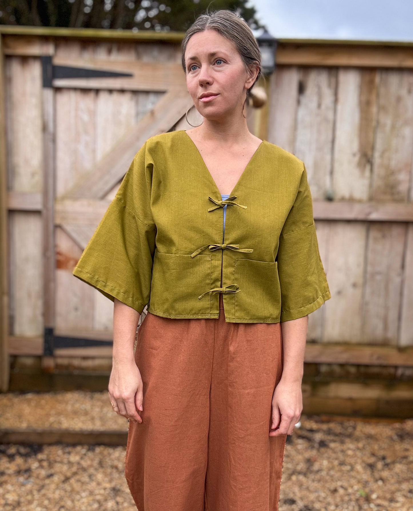 The Eden Blouse in Olive Size 12/14/16