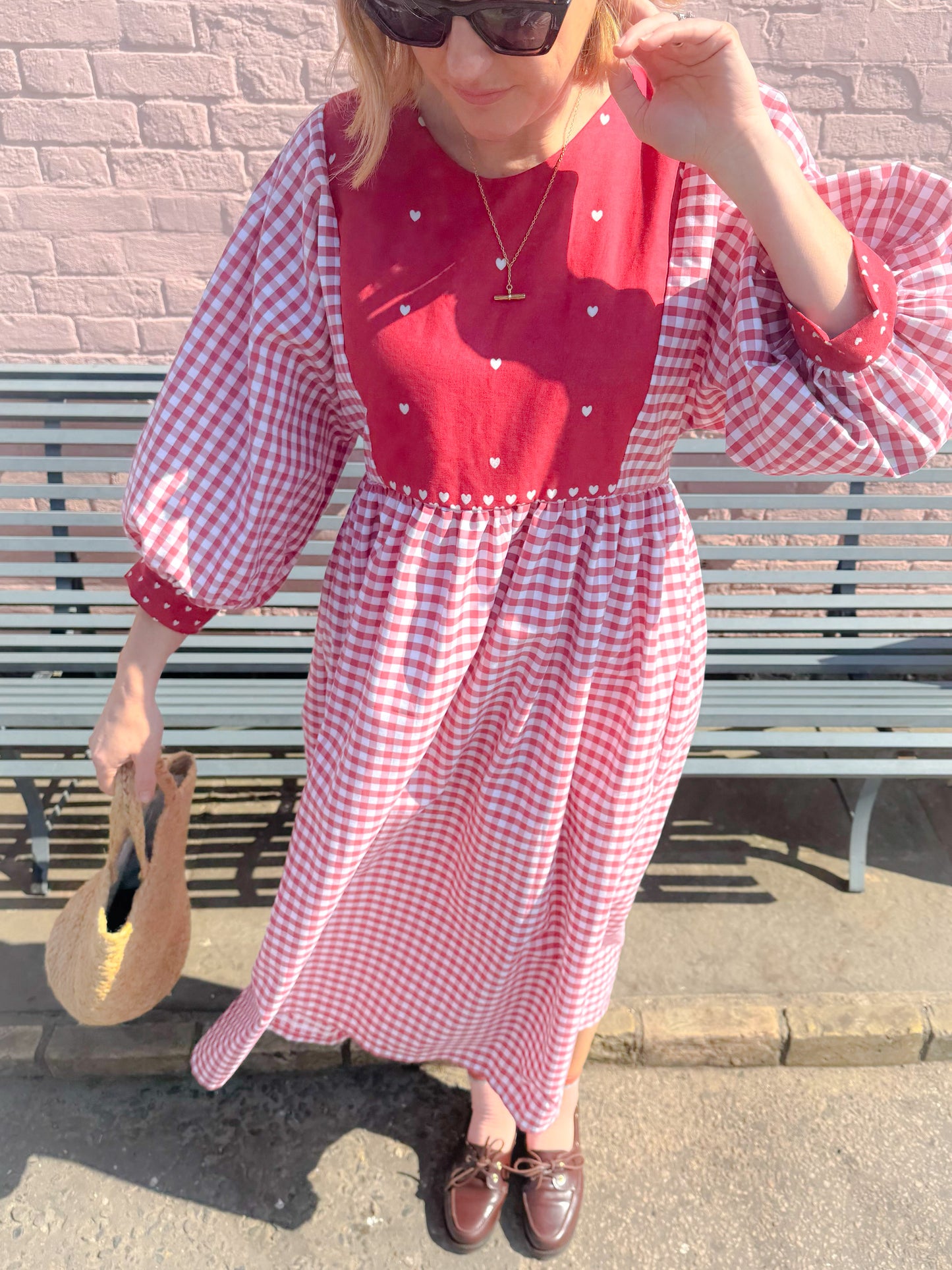 The Luna Dress in red gingham. Size 12-14.