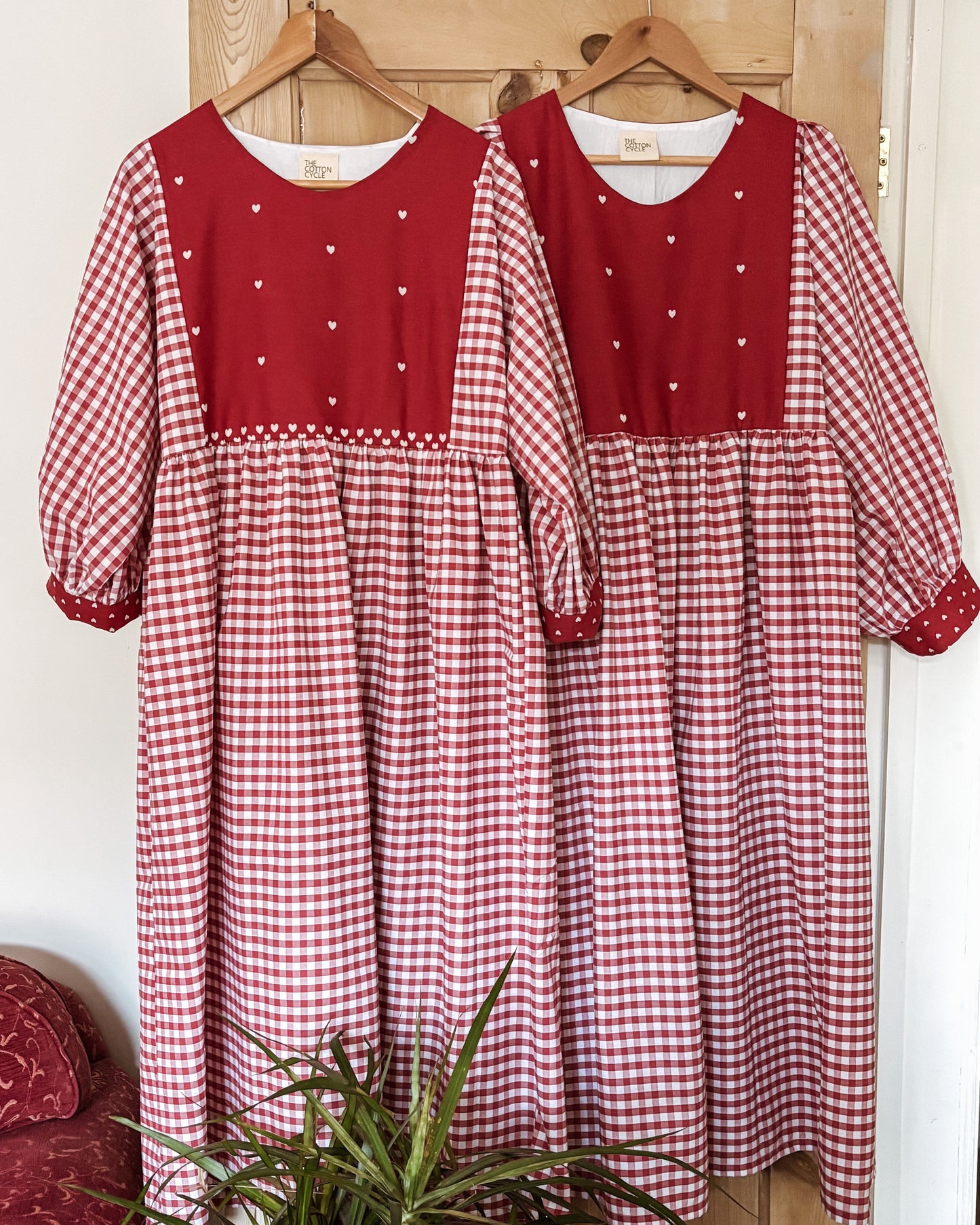 The Luna Dress in red gingham. Size 12-14.