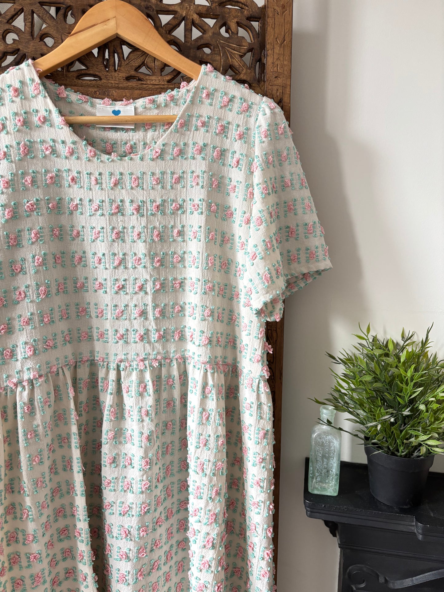 Handmade Cotton Throw Rose Dress Size 12
