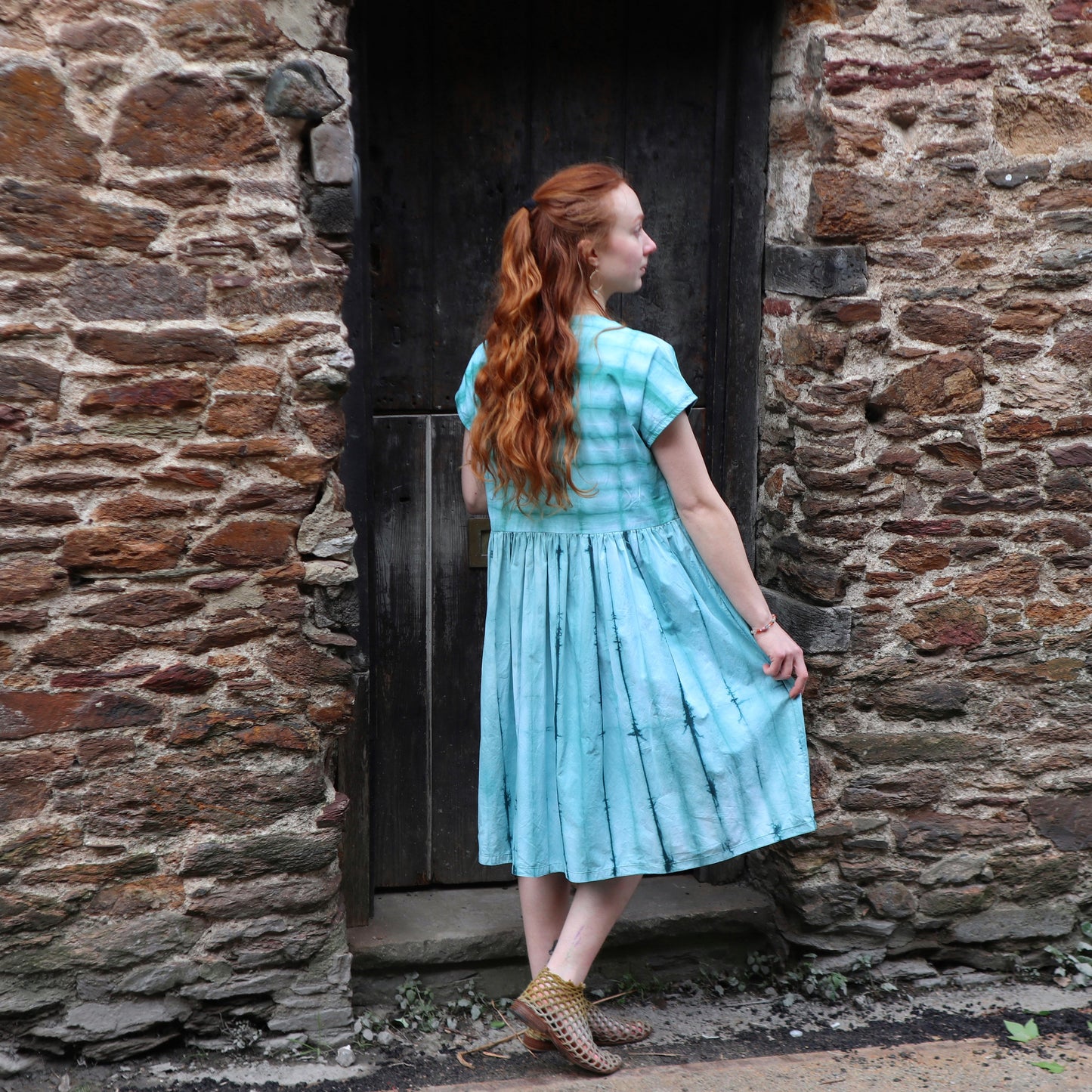The Willow Dress In Sea Green Size Small (8-12)