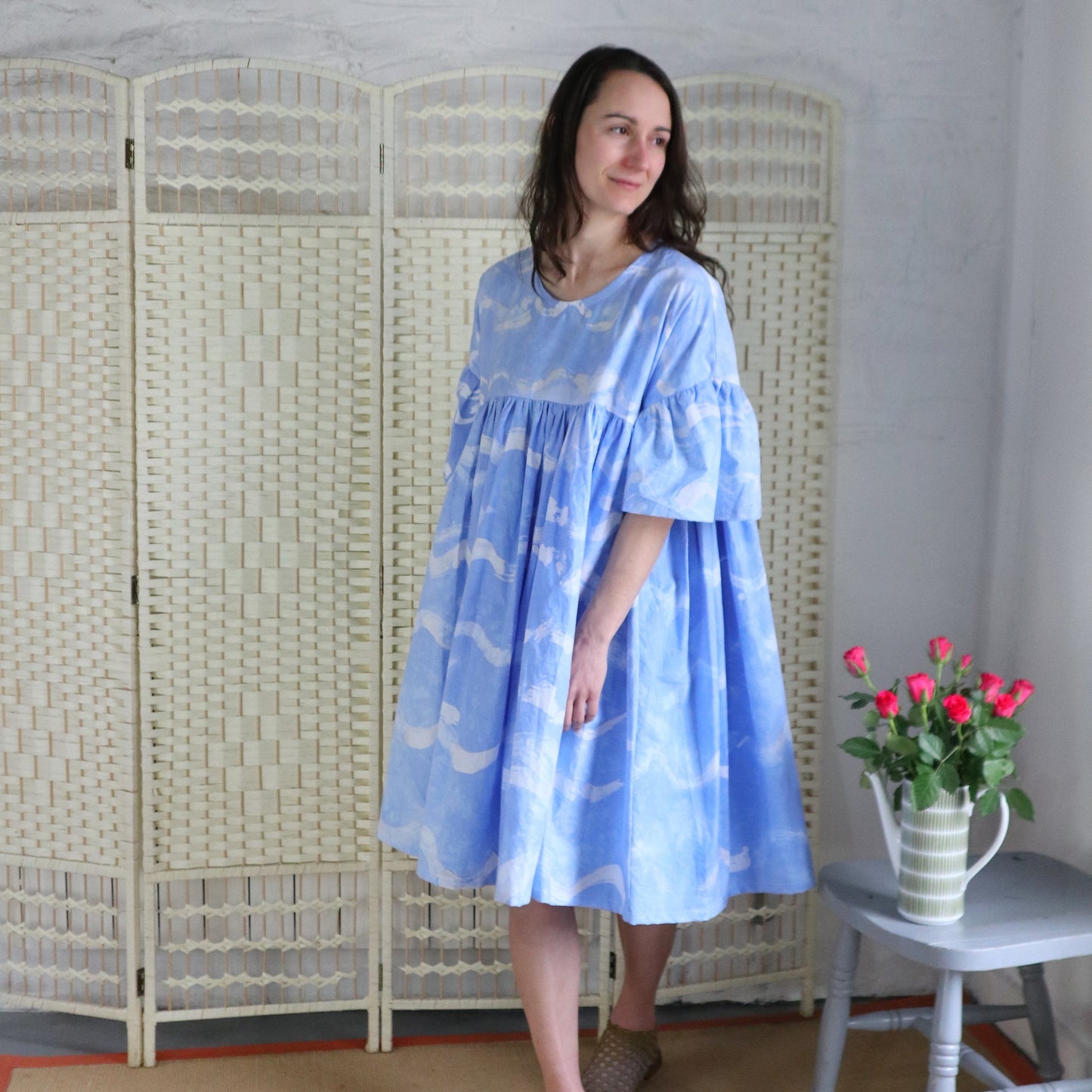 The Wave Dress in Sea Blue Size XL (18-20)