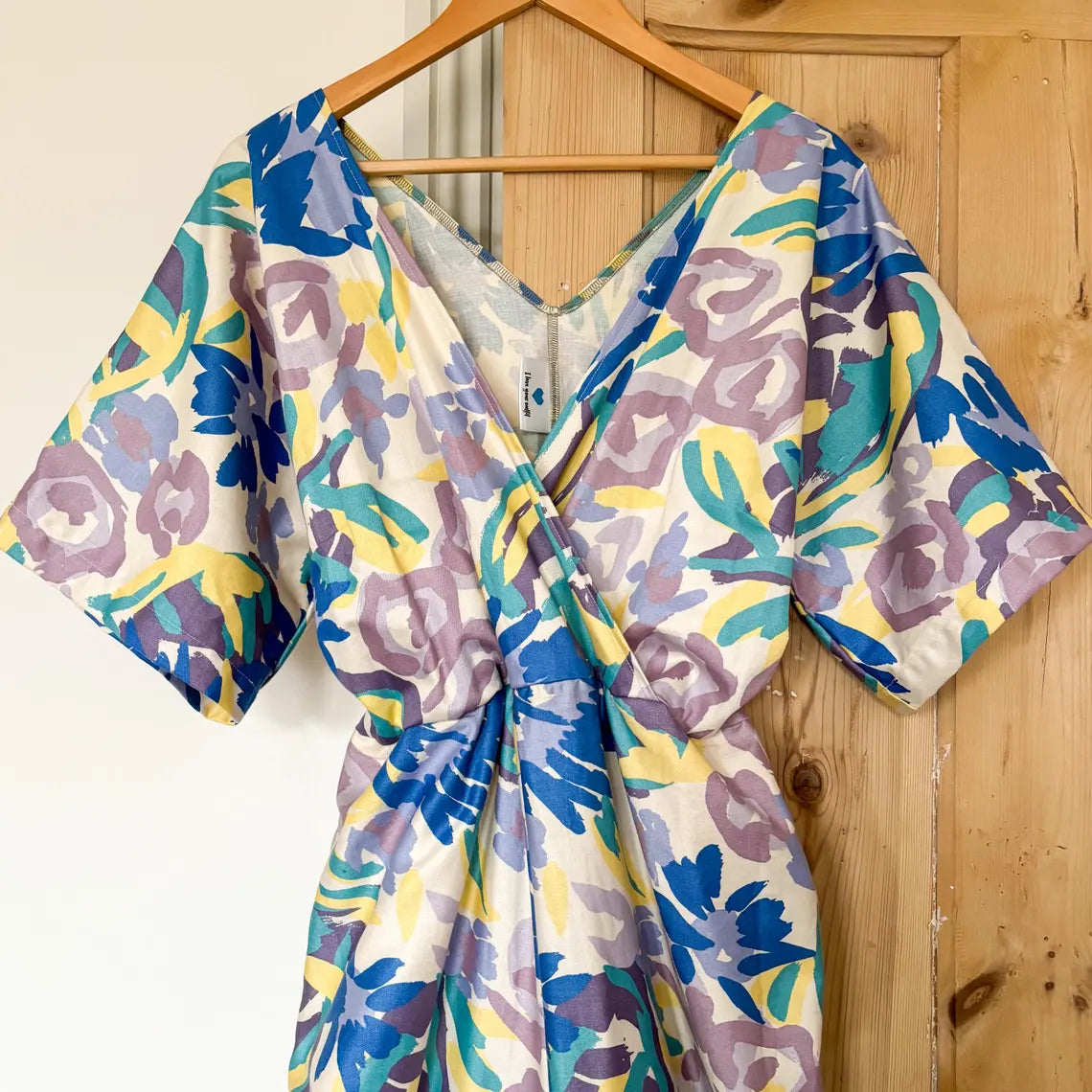 Handmade jumpsuit | Sustainable | Vintage fabric | UK | Abstract print | Size 14